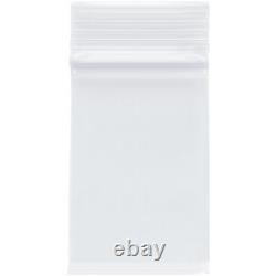 Plymor Heavy Duty Plastic Reclosable Zipper Bags, 4 Mil, 2 x 3 (Case of 10000)