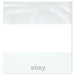 Plymor Heavy Duty Plastic Zipper Bags White Block 4 Mil, 24 x 24 (Pack of 200)
