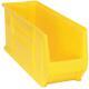 QUANTUM STORAGE SYSTEMS Storage Bin 30 Heavy-Duty Plastic Rectangle Yellow