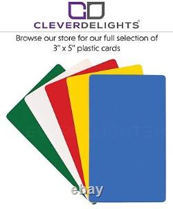 Yellow Plastic Cards 3 x 5 Waterproof Heavy Duty Indoor Outdoor Tag 3x5